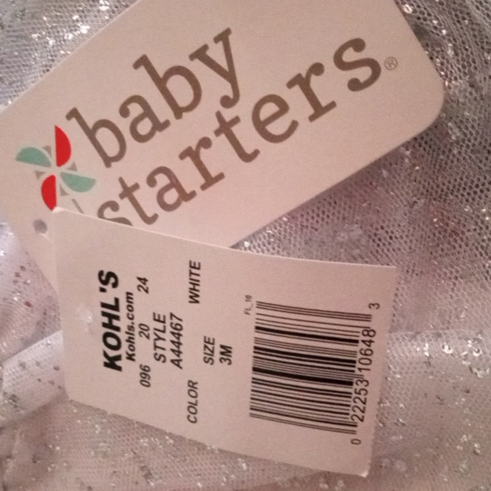 NWT Baby Starters 3 Months Baby Girls Legging Pants with Tulle Skirt attached - Picture 5 of 8